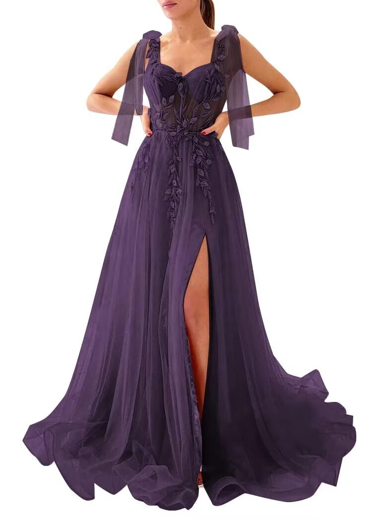 Dymaisei Sweetheart Lace Prom Dresses Spaghetti