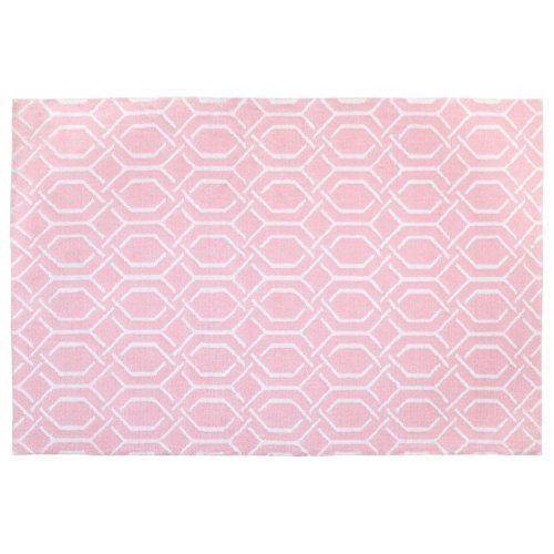Little Love by NoJo Plush Nursery Rug, Pink Trellis, 3'9" x 5'9"