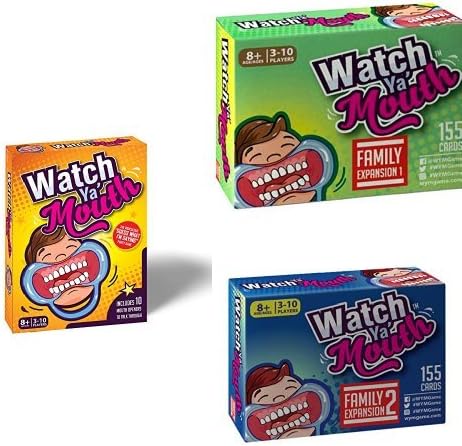 Watch Ya' Mouth Party Card Game, Family Complete Set