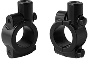 Evermotor 7/8" 8mm Motorcycle Mirror Mount M8 22mm Adaptor Powersports Handlebar Universal Bracket Clamp Rearview Bracket Holder (2 Pieces)