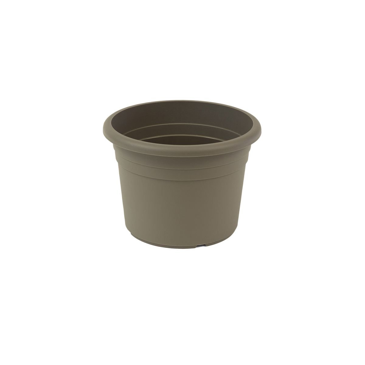 greemotion Small Gardening Pot Fiona - Plastic Flower Pots - Round Garden Pots - 15 cm Flower Pot in Taupe - Small Plastic Planting Pot - Flower Pot - 1 Litre Planting Pot