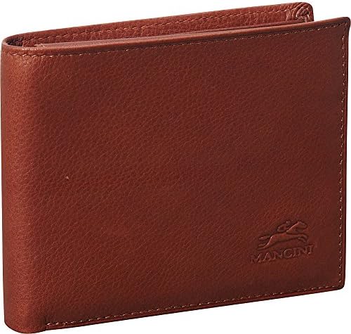 Mancini Leather Goods San Diego Collection: Men’s Left Wing Wallet (Cognac)