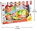 FUNERICA Pretend Cutting Play Food for Kids - with Bright Realistic Looking Eggs, Fish, Fake Food Play Vegetable, Toy Pot, Toy Kitchen Knife with Cutting Board and Basket