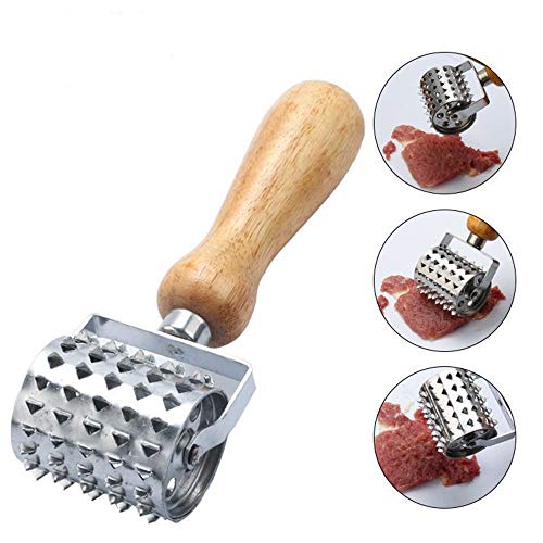 Handheld Stainless Steel Rolling Meat Tenderizer Kitchen Tenderizer Tool for Tendering Steak Beef Pork Chicken - Thumbnail 4