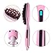 DASKY 29W Digital Anti Static Ceramic Hair Straightener Heating Detangling Hair Brush Paddle Brush For Faster Straightening Styling Massage Straightening Iron (Pink)