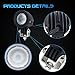WEISIJI Led Flood Driving Lights,10W Mini Round Tail Cree Fog Lamp for Bicycle Motorcycle(2pcs 10w Flood)