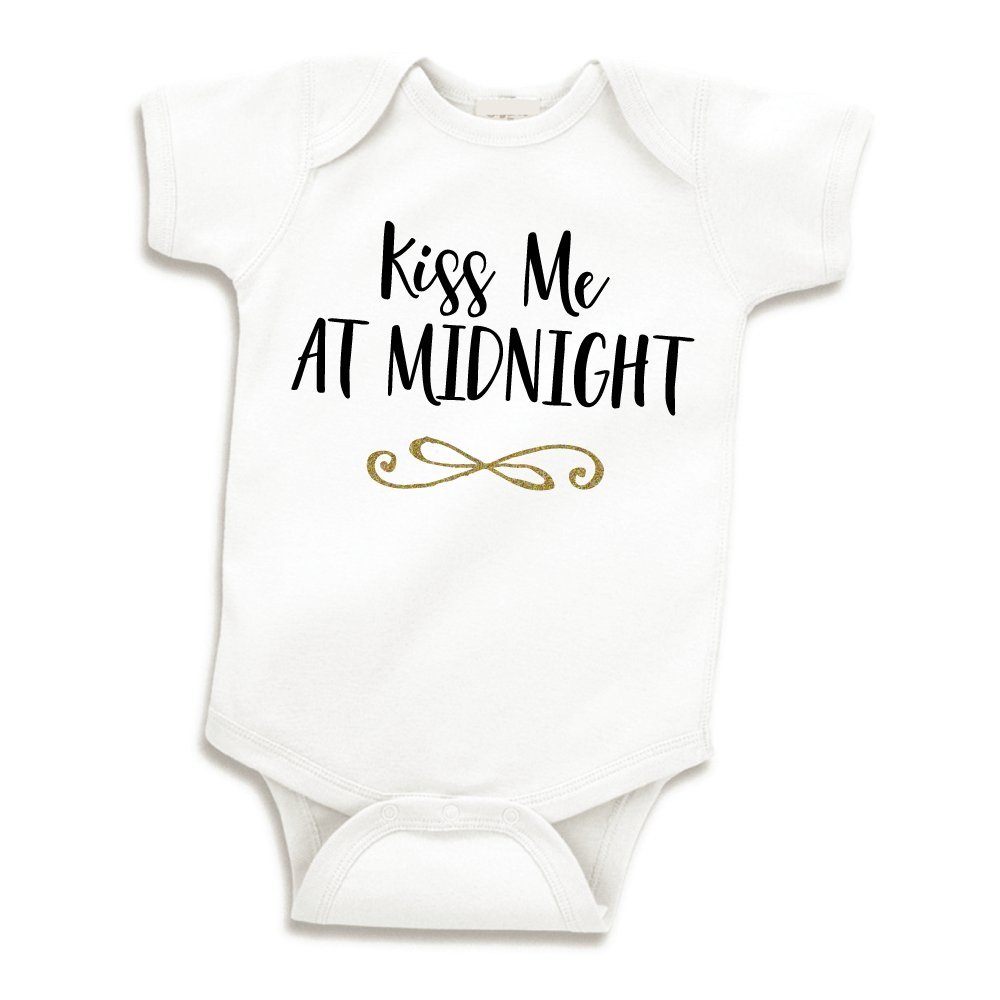 First New Years Outfit Baby Girl New Years Outfit Kiss Me At Midnight Tees Baby Girls