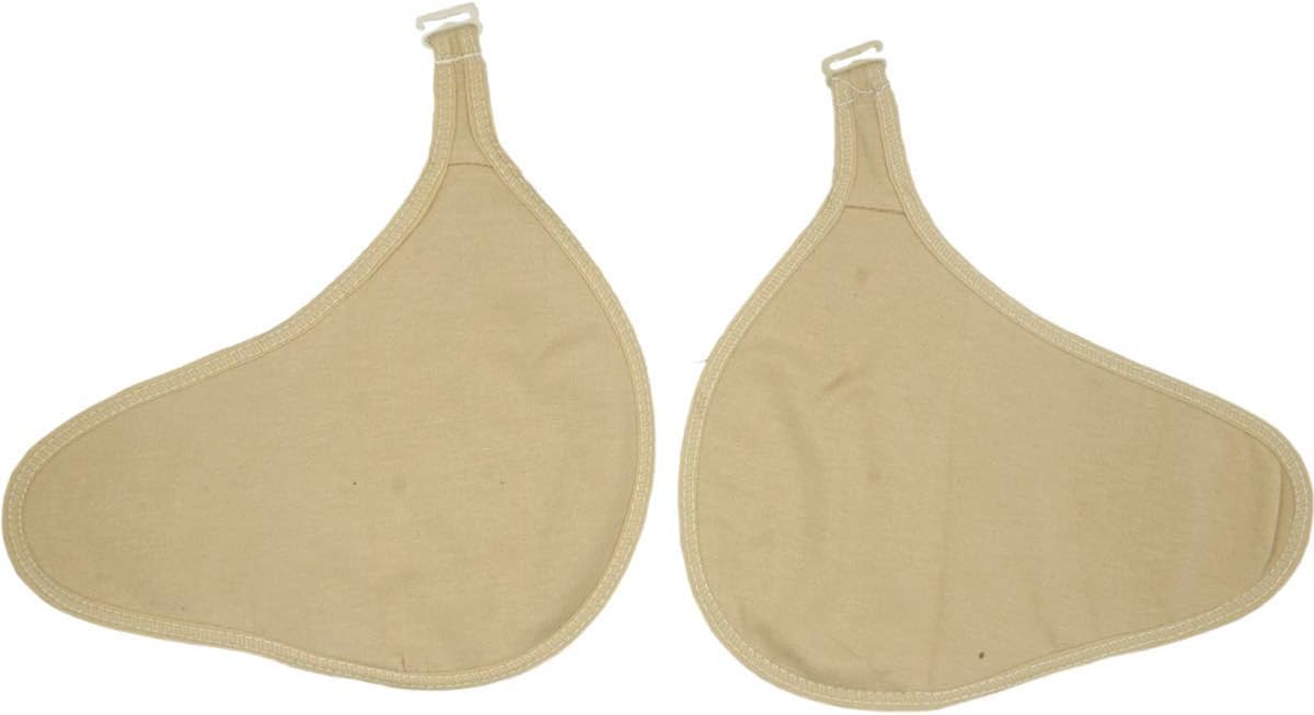 Macimiu2Pcs Hook Silicone Breast Protective Pockets Sleeves Cotton Pocket Bag for Mastectomy Fake Breast (Lengthened, XL)