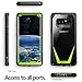Poetic Galaxy Note 8 Case, Guardian [Scratch Resistant Back] [360 Degree Protection] Full-Body Rugged Clear Hybrid Bumper Case with Built-in-Screen Protector for Samsung Galaxy Note 8 Black/Green