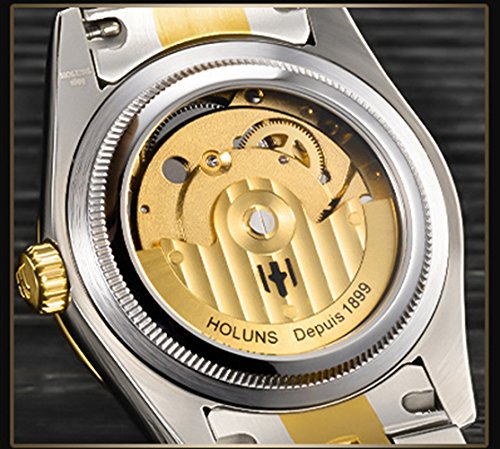 Gosasa Men Full Gold Teel Watch Men Automatic Mechanical Self-wind Watch Designer Dress Men Wristwatches