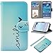 S4 Case, Galaxy S4 Case, Speedtek Smile Pattern Premium PU Leather Wallet Flip Protective Skin Case with Magnetic Closure for Samsung Galaxy S4 i9500 (2013) (Built-in Credit Card/ID Card Slot)