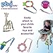 PBnJ baby Toy Saver Strap Holder Leash Secure Accessories Dinosaur/Jungle - 4pc