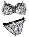 Women's Sexy Zebra Lace Push-Up Bra and Panty Bikini Set (36C/L7) Black