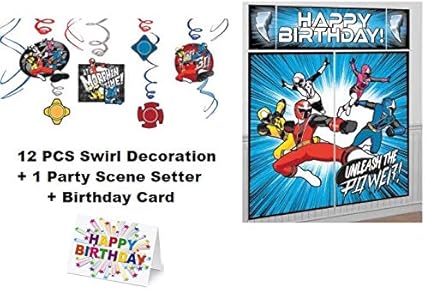 Amazon Com Power Rangers Ninja Steel Swirl Party Decoration 12