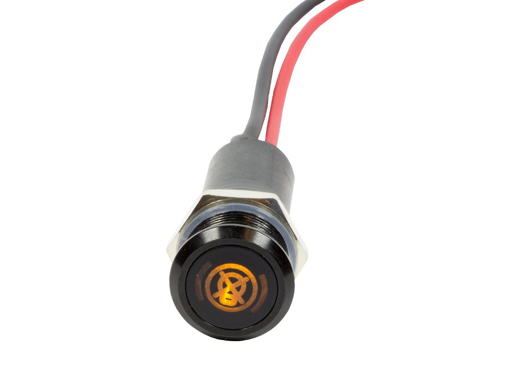 PLB12MS 12mm 1/2 12V LED Metal Signal Indicator Pilot Dash
