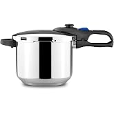 Magefesa Favorit 6.3-Quart Stainless Steel Pressure Cooker, Induction Compatible, Works on All Stovetops