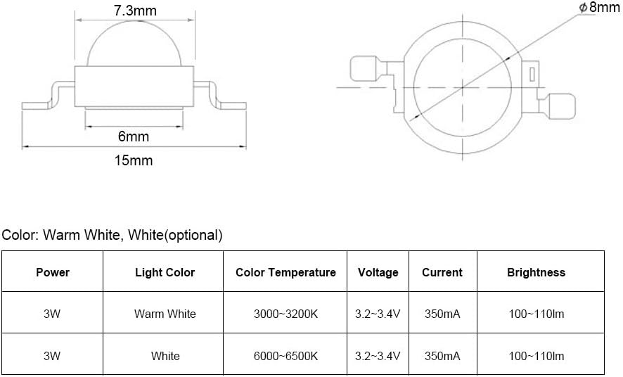 100 Pcs High Power Led Chip - Image 4