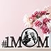 #1 Mom Script Picture Frame, Bronze Metal with Easel Back, Size: 8