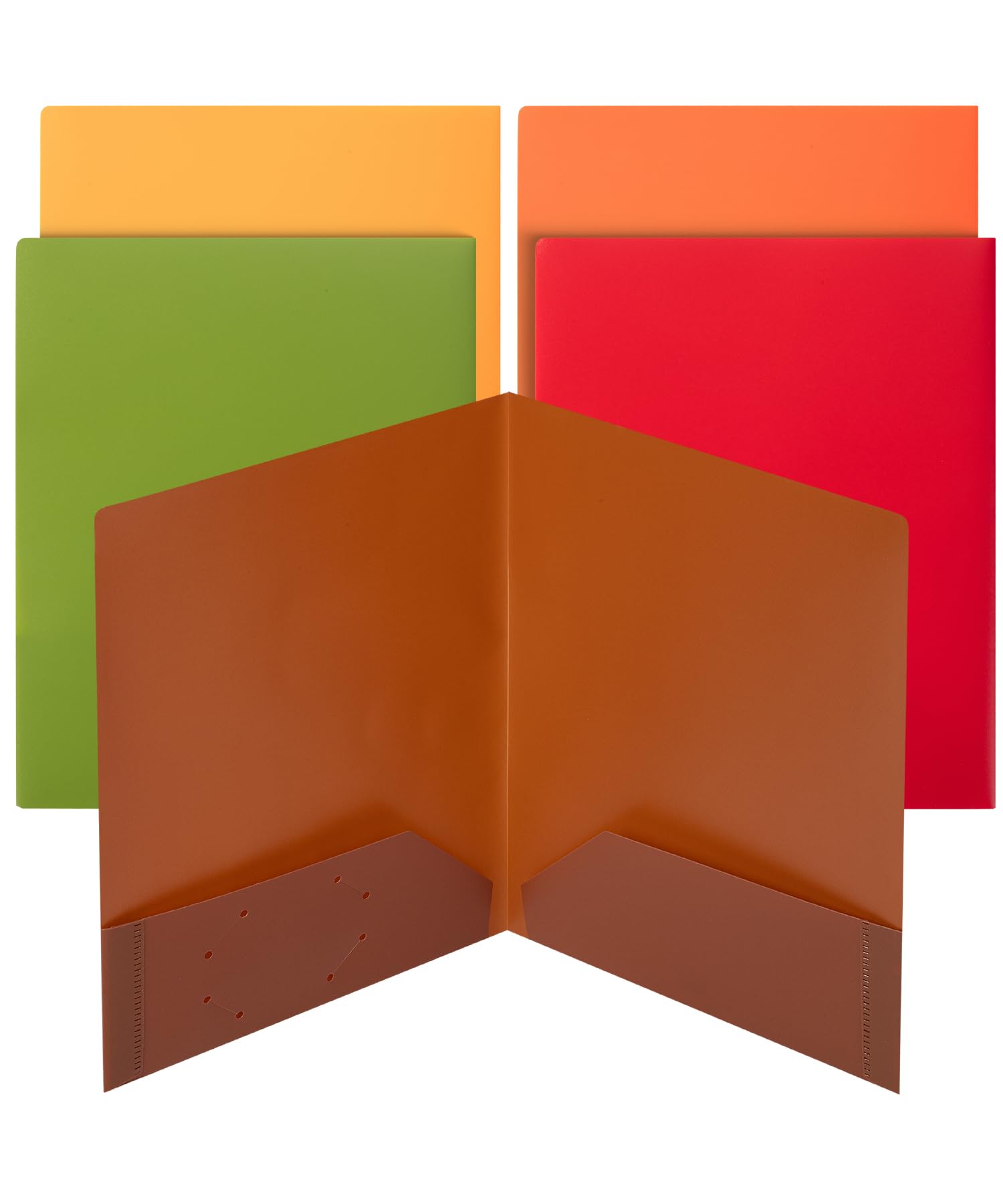 Photo 1 of Mr. Pen- Plastic Folders with Pockets, 5 Pack, Letter Size, Vibrant Autumn Colors, Heavy-Duty Plastic Pocket Folders for Documents