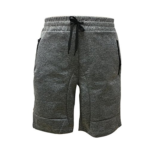 Shorts for Men, F_Gotal Men’s Casual Plain Drawstring Elastic Waist Slim Sports Pants Jogger Shorts Sweatpants Gray