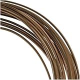 BeadSmith Non-Tarnish Vintage Bronze Plated Copper Square Craft Bead Wire 21Ga (21Ft)
