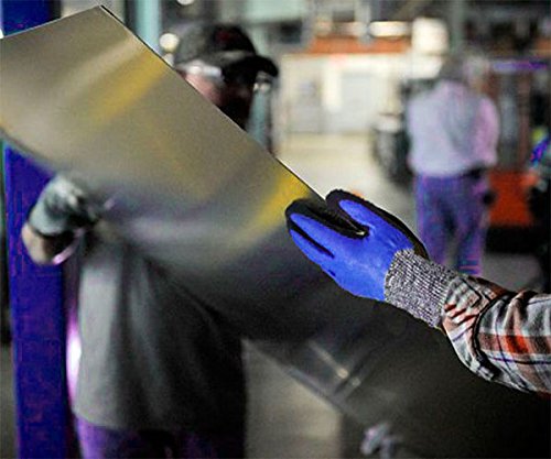 Waterproof Work Gloves, Cut Resistant Gloves, Double Coating Superior Grip Durable for Kitchen Fishing Cleaning Garden Construction Car Multi-Purpose.