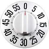 Tactile Low Vision Timer-White Dial, Black Numbers