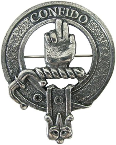 Scottish Clan Crest Pewter Badge or Brooch - Choice of 50 Clans. Robust construction and Premium Quality. Made in Glasgow.