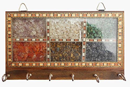 Key Holder, Key Chain Holder, Wall Mount Gem Stone Key Holder
