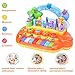 Forstart Learn-to-Play Musical Toy Piano with 8 Keys Keyboard Animal Playground LED Light Early Education Instrument Favorites Busy Babies Toddlers Preschoolers Learning