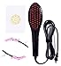 Eqoba Ceramic Hair Straightener Brush with Anti-Scald Protection and LCD Display Black