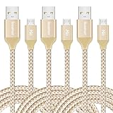 Micro USB Cable 10ft, High Charging Speed USB 2.0 Nylon Braided Cords with Aluminum Connectors by iSeekerKit for Samsung, Android and more [3 Pack]