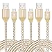 Micro USB Cable 10ft, High Charging Speed USB 2.0 Nylon Braided Cords with Aluminum Connectors by iSeekerKit for Samsung, Android and more [3 Pack]