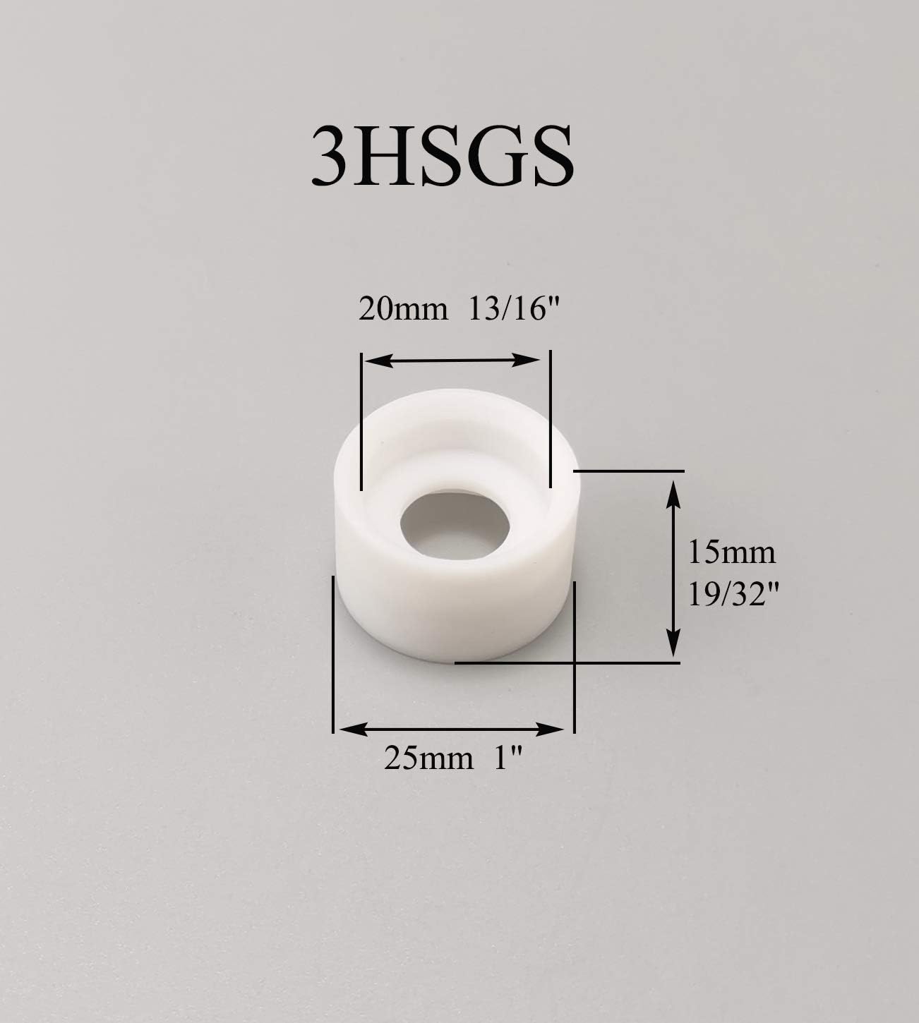 RIVERWELD TIG Wedge Collet Bodies 4CBGS 4C332GS 3.2mm Tungsten Adapter Gas Saver TAS332GS 3.2mm Quartz Nozzle Clear Glass Cups 2P8GS 14.0mm for SR WP 17 18 26 TIG Welding Torch 5pcs - Image 5