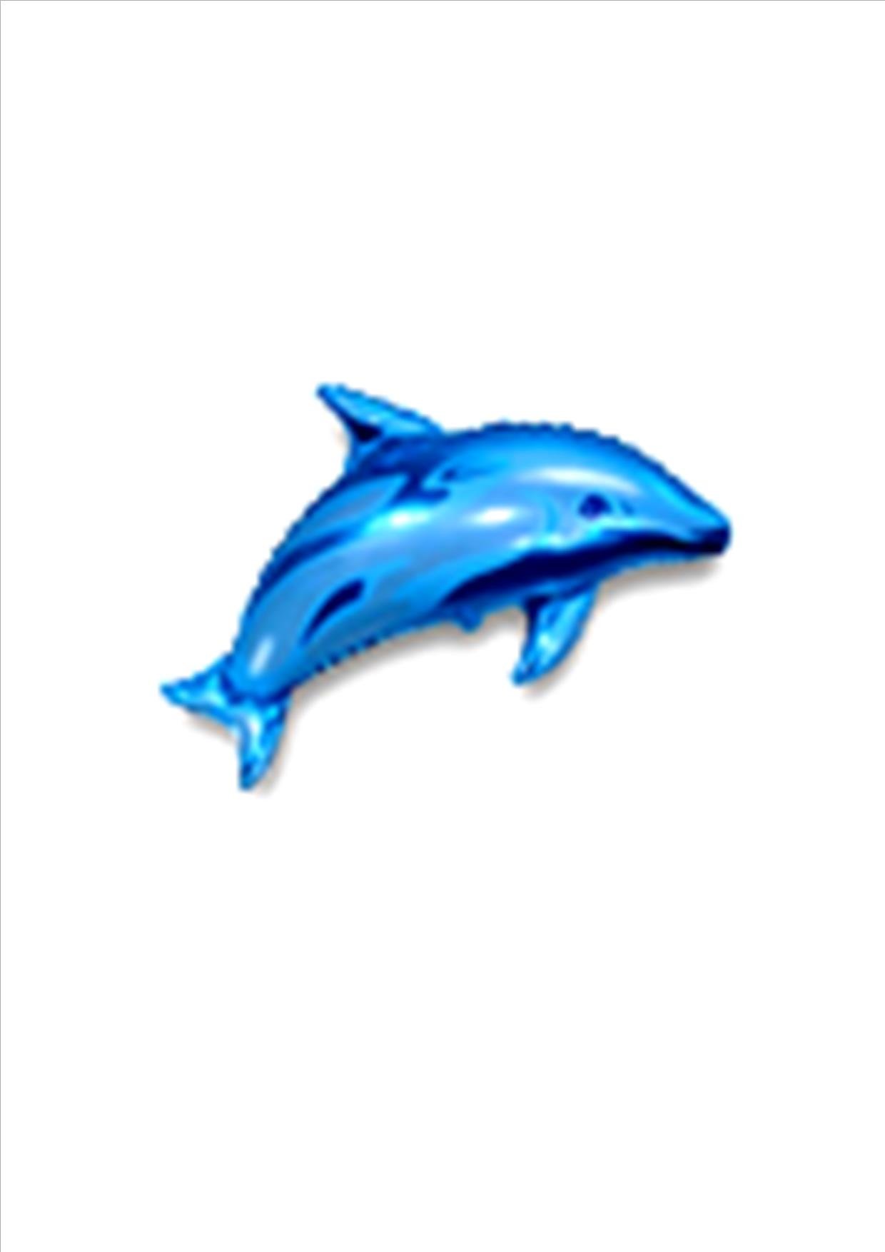 Blue Dolphin 26" Foil Balloon - Under the Sea Parties