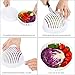 Salad Cutter Bowl 60 Seconds, COC-Shop Food Grade Multifunctional Vegetables Fruits FDA Fast Fresh Salad Maker with Cutting Board and Strainer - Dual Use Chopper (One Size, White)