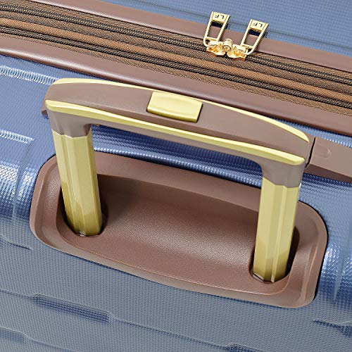 London Fog Brentwood Hardside Luggage with Spinner Wheels, Navy, 3