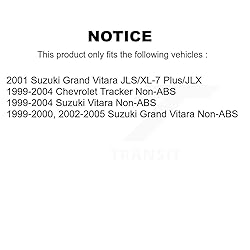 Rear Wheel Bearing Pair for Chevrolet Tracker