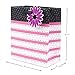 Hallmark Small Gift Bag (Pink and Black Stripes)