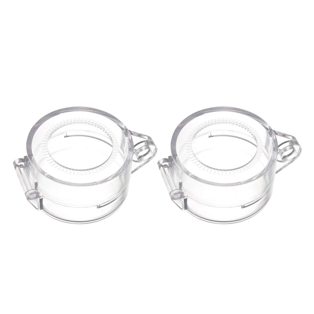 uxcell 2pcs Clear Plastic Switch Cover Protector for 30mm Diameter Push Button Switch 50x32