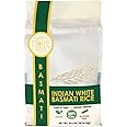 Pride Of India - Extra Long Indian Premium White Basmati Rice, 40 Pound (18.14 Kilo) Non Woven Cloth Bag - Naturally Aromatic, Aged, Flavorful, Slender, Non Sticky Grains - 400+ Servings
