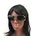 MINCL/2016 HOT RIMLESS SUNGLASSES WOMAN CLEAR LENS (gold, brown)