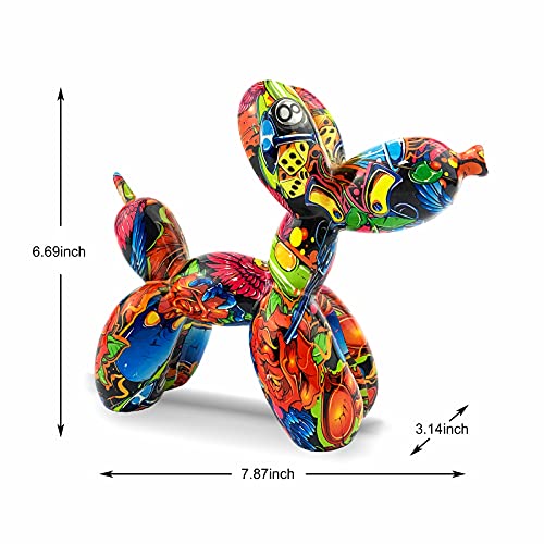 FLJZCZM Balloon Dog Sculptures Animal Statues Home Decor Collectible Figurines Indoor Outdoor Garden Decorative Funny Craft Christmas Birthday for Office (Yellow)