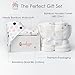 Bamboo Hooded Towel for Babies-Cotton Drooling Bib and Wash Cloth Set for Babies by Uncle Jon – 680GSM Thickness Super Absorbent Bath Towel for Boys and Girls – from Newborn to Toddler