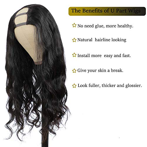 8A-Body-Wave-U-Part-Wig-Human-Hair-for-Women-Brazilian-Remy-Human-Hair-Glueless-Full-Head-Clip-in-Half-Wig-U-Shape-Wig-150-Density-Natural-Color-20-Inch