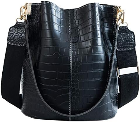 Women's Bucket Bag 2 in 1 Shoulder Bag Alligator Pattern Tote Bag