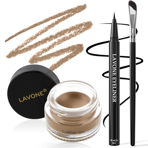 Eyeliner Kit, Waterproof Gel Eyeliner, Liquid Liner and Brush... 51BORJZs4GL