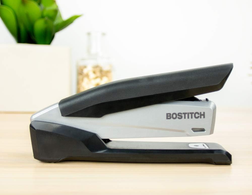 Bostitch Office Executive Stapler - 3 in 1 Stapler - One Finger, No Effort, Spring Powered Stapler, Black/Gray (INP20), 20 Sheets : Office Products