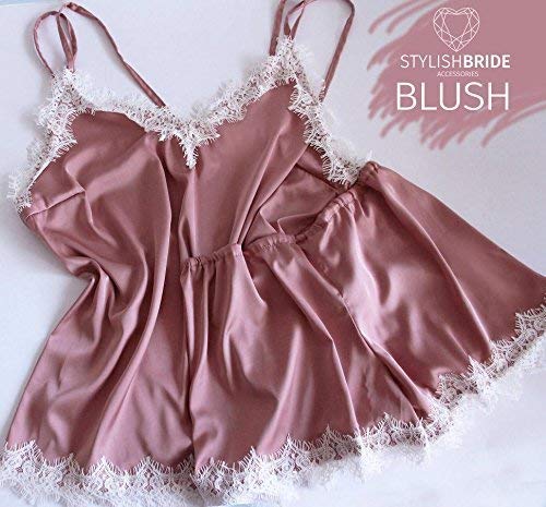 blush silk pajamas