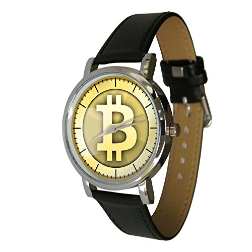 Bitcoin Design Watch with a Genuine Leather Strap
